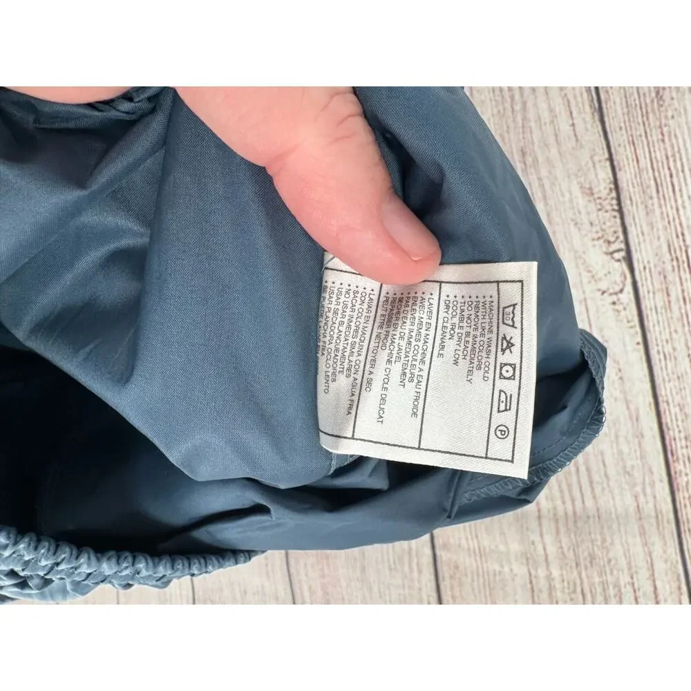 Vintage 90's Nike Rain‎ Pants Men's Size Medium Blue Nylon Elastic Waist
